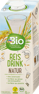 dmBio Plantaardige drank, naturel rijst, 1 l