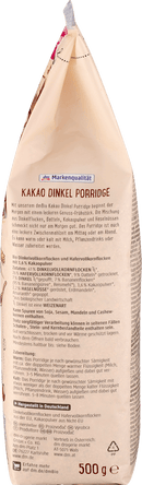 dmBio Porridge d'épeautre au chocolat, 500 g