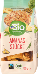 dmBio Gedroogd fruit, stukjes ananas, 100 g