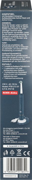 Dontodent Elektrische tandenborstel Active Professional Pure, 1 stuk