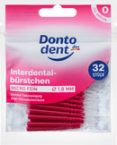 Dontodent Interdentale tandenborsteltjes roze 0,35 mm ISO 0, 32 stuks