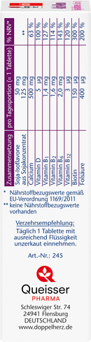 Doppelherz Active Meno Soy Isoflavones + Calcium + Vitamine D3 Comprimés 30 pièces, 52,1 g
