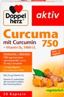 Doppelherz Curcuma 750 capsules, 30 stuks, 26,7 g