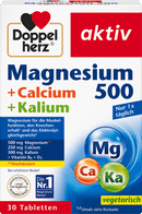 Doppelherz Magnesium 500 + calcium + kalium tabletten, 30 stuks, 69,6 g