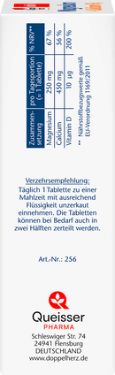 Doppelherz Magnésium + Calcium + Vitamine D3 Comprimés 40 pièces, 79,2 g
