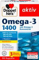 Doppelherz Omega-3 1400 Gélules 90 pièces, 171,3 g