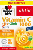 Doppelherz Vitamine C 1000 + D3 + zink depot-tabletten 30 stuks, 42,9 g