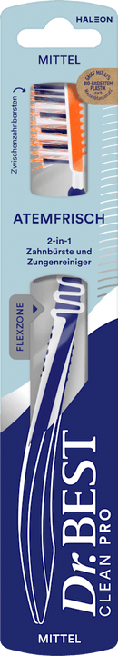 Dr. BEST Tandenborstel Clean Pro Frisse Adem, medium, 1 stuk