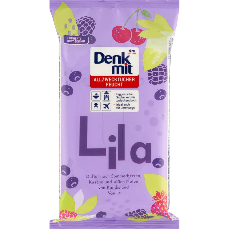 Denkmit vochtige allesdoekjes LILA, 50 st.