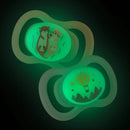 Sucette babylove Air night en silicone, symétrique, marron/gris, taille 3, à partir de 16 mois, 2 pcs.