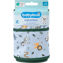 Bavoir Babylove vert, 2 pièces