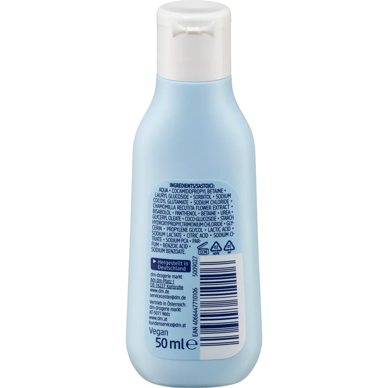 babylove babylove head to toe wash gel sensitive reisformaat, 50 ml