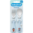 babylove Leren bestek, blauw, 1 st