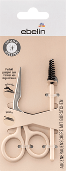 Ciseaux à sourcils ebelin avec brosse, 1 pièce