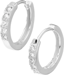 Créoles ebelin avec pierres zircone argent 925, 2 pièces.
