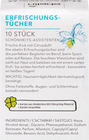 Lingettes rafraîchissantes parfum agrumes ebelin, 10 pièces.