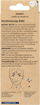 ebelin Gezichtsmassageroller van rozenkwarts, 1 stuk