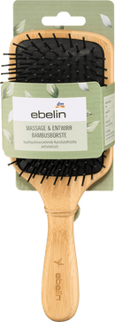 ebelin Haarborstel van bamboe voor massage en ontklitten, 1 stuk