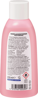 Dissolvant pour vernis à ongles Ebelin sans acétone, parfum rose, 200 ml