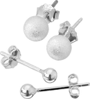 Parure de clous d'oreilles ebelin en argent 925, 4 pièces.