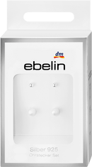 Parure de clous d'oreilles ebelin en argent 925, 4 pièces.