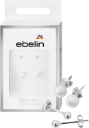 Parure de clous d'oreilles ebelin en argent 925, 4 pièces.