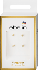 Boucles d'oreilles ebelin bijoux fantaisie plaqués or, 4 pièces.