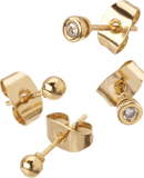 Boucles d'oreilles ebelin bijoux fantaisie plaqués or, 4 pièces.