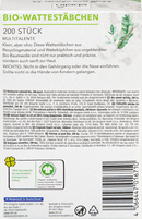 ebelin Wattenstaafjes, gerecycled, biologisch, GOTS-gecertificeerd, 200 stuks