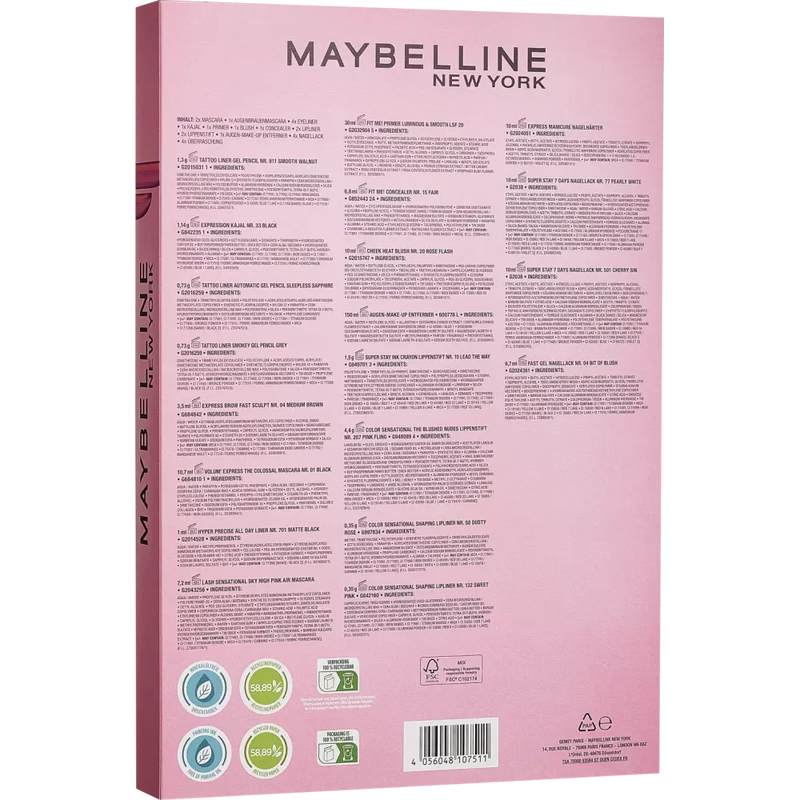 Maybelline New York Adventskalender 2024 Prettige Feestdagen, 1 stuk