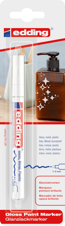 Edding 751 Marqueur peinture brillante - blanc, 1-2 mm, 1 pc.