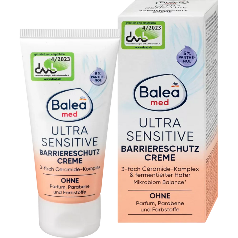 Balea med Barrièrebeschermende crème Ultra Sensitive, 50 ml