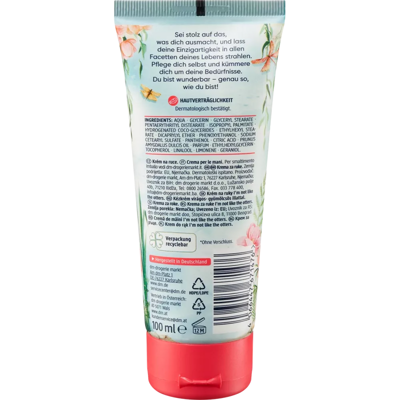 Balea Handcrème Ik ben niet zoals de Otters, 100 ml