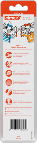 elmex Brosse à dents enfants, 2 à 6 ans, 2 pièces.