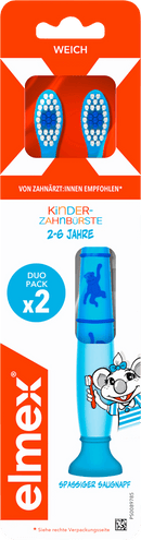 elmex Brosse à dents enfants, 2 à 6 ans, 2 pièces.