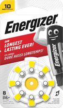 Energizer Piles pour appareils auditifs 10, 8 pièces