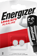 Piles bouton Energizer LR44 / A76 1,5 Volt manganèse alcalin, 2 pièces.