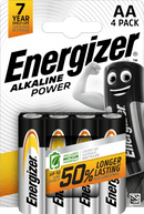 Energizer Piles Power Mignon AA Alcali-Manganèse, 4 pcs.