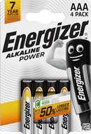 Piles Energizer Power Micro AAA Alcali-Manganèse, 4 pcs.