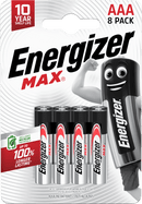 Joint d'étanchéité Energizer Max Power AAA 8 pièces, 8 pièces