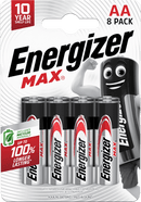 Energizer Batterie Max Mignon AA 8 pièces, 8 pièces