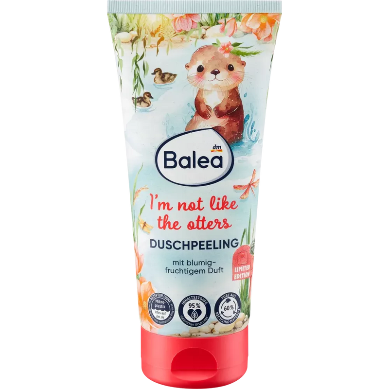 Gommage douche Balea Je ne suis pas comme les loutres, 200 ml