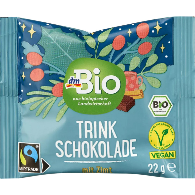 dmBio Drinkchocolade met kaneel, adventskalender om zelf te ontwerpen 2024, 22 g