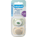 Sucette babylove Air silicone anatomique, marron/vert, taille 2, 5-18 mois, 2 pcs.