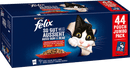 Felix Natvoer voor katten, diverse smaken van het platteland met rund, kip, eend en lam in gelei, multipack (44 x 85 g), 3,74 kg