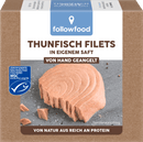 Filets de thon followfish, en sauce, certification MSC, commerce équitable, 130 g