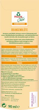Frosch Geurstokjes, luchtverfrisser, navulverpakking, oranjebloesem, 90 ml