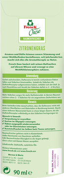 Frosch Bâtons parfumés Recharge désodorisant Citronnelle, 90 ml