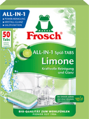Frosch Tablettes pour lave-vaisselle Lime All-in-1, 50 pièces