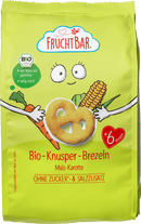 FruchtBar Snack pour enfants Croquants Bretzels Maïs &amp; Carotte à partir de 6 mois, 25 g
